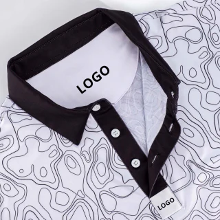 Polo da uomo in poliestere/elastan · 2