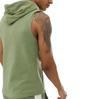 Ärmelloser Herren-Kapuzenpullover aus Baumwolle · 5