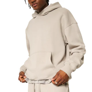 Sudadera con capucha de algodón con cremallera corta para hombre · 2
