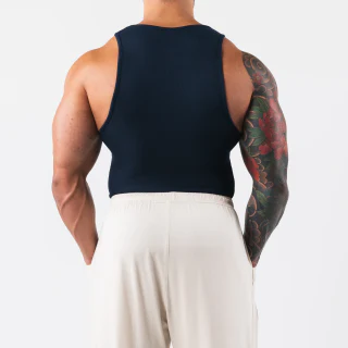 Men's slim-fit cotton/spandex tank top · 4