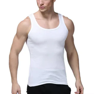 Camiseta de tirantes de algodón de secado rápido para hombre. · 1
