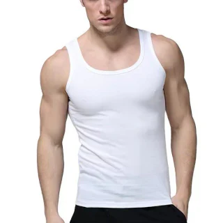 Camiseta de tirantes de algodón de secado rápido para hombre. · 4