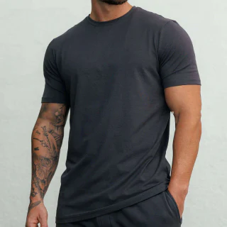 Camiseta masculina de algodão/poliéster · 2