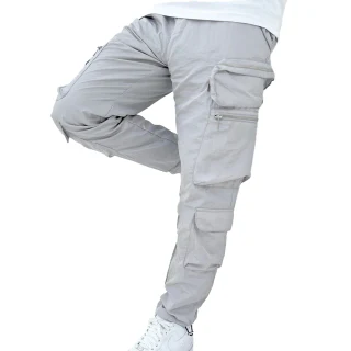 Pantalon de jogging cargo zippé en polyester pour homme · 5