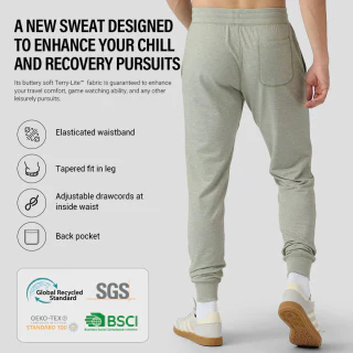 Men's lightweight polyester joggers · 3