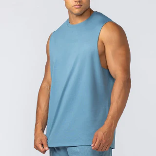 Schnell trocknendes Herren-Tanktop aus Baumwolle mit Rundhalsausschnitt · 1