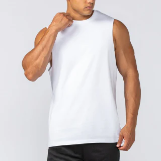 Schnell trocknendes Herren-Tanktop aus Baumwolle mit Rundhalsausschnitt · 5