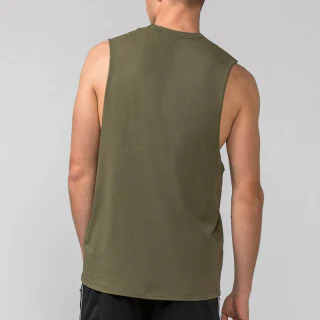 Men's heavyweight sleeveless cotton tank top · 2