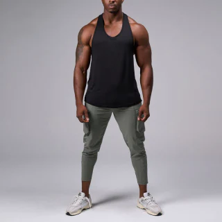 Schnell trocknendes, leichtes Tanktop aus Polyester/Spandex für Herren · 4