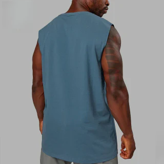 Camiseta sin mangas de algodón/poliéster para hombre. · 3