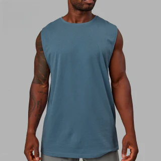 Camiseta sin mangas de algodón/poliéster para hombre. · 4