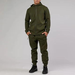 Sudadera con capucha de hombre con cremallera de algodón/poliéster · 2