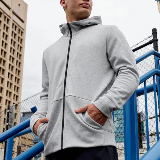 Sudadera con capucha de hombre con cremallera de algodón/poliéster · 5