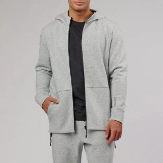 Sudadera con capucha de hombre con cremallera de algodón/poliéster · 6