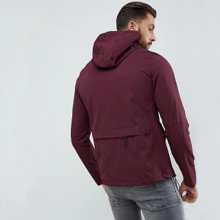 Men's slim-fit half-zip cotton hoodie · 2