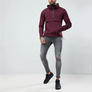 Men's slim-fit half-zip cotton hoodie · 3