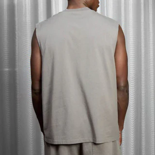 Débardeur homme sans manches en coton/polyester à séchage rapide · 2