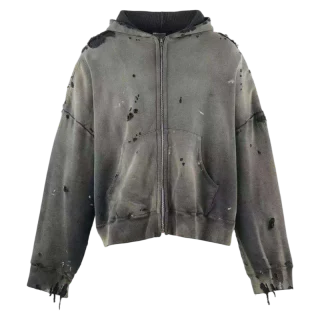 Kapuzenpullover aus Baumwolle mit Säurewaschung · 4