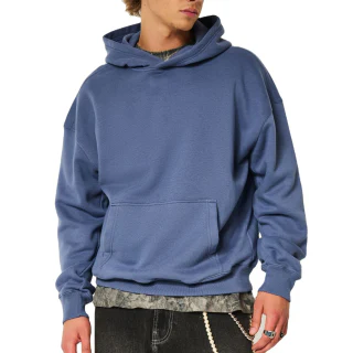 Sweat à capuche oversize en coton pour hommes · 450 GSM · 1