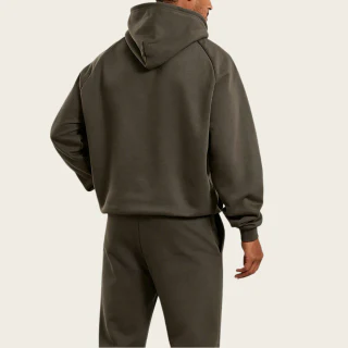 Sudadera con capucha raglán de algodón/poliéster extragrande y pesada para hombre · 3