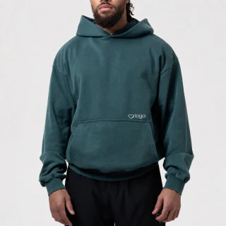 Men's oversized cotton/polyester hoodie · 3