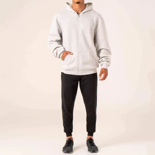 Sweat à capuche zippé épais oversize pour homme · 4