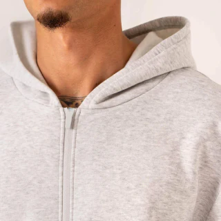 Sweat à capuche zippé épais oversize pour homme · 5
