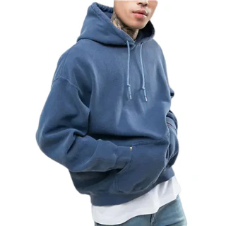 เสื้อฮู้ดผ้าฝ้ายแขนยาวสำหรับผู้ชาย · 2