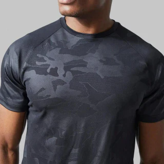T-shirt da uomo in poliestere/elastan ad asciugatura rapida · 2