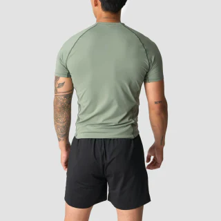 Camiseta de hombre slim fit de poliéster/spandex raglán con cuello redondo · 3