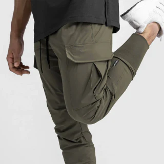 Men's slim-fit polyester/nylon joggers · 2
