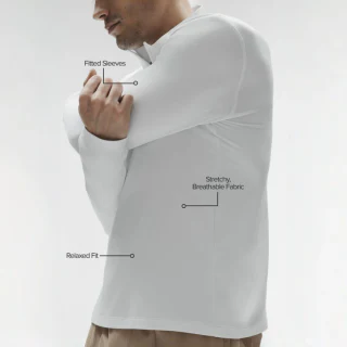 Camisa masculina de manga comprida de secagem rápida · 2