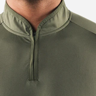 T-shirt da uomo slim fit con zip a un quarto e maniche lunghe · 2