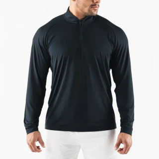 T-shirt da uomo slim fit con zip a un quarto e maniche lunghe · 4