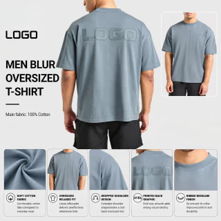 Camiseta de hombre oversize boxy fit de algodón · 2
