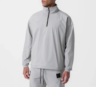Men's quick-dry lightweight quarter-zip nylon/spandex jacket · 1