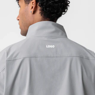 Men's quick-dry lightweight quarter-zip nylon/spandex jacket · 2