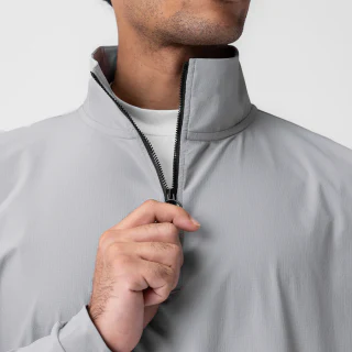 Men's quick-dry lightweight quarter-zip nylon/spandex jacket · 3