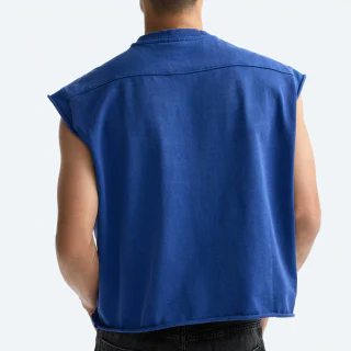 Men's boxy-fit sleeveless cotton tank top · 4