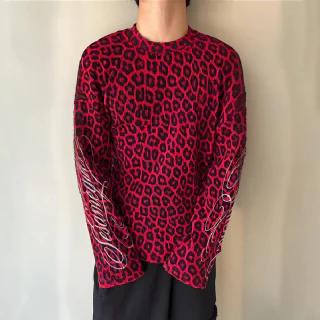 Men's oversized waffle-knit long-sleeve T-shirt · 4