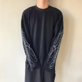 Men's oversized waffle-knit long-sleeve T-shirt · 5