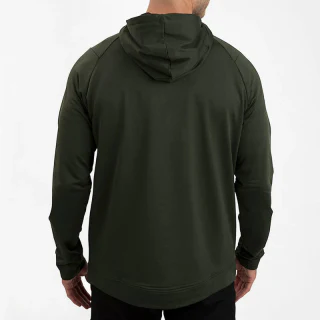 Men's slim-fit quick-dry lightweight polyester hoodie · 4