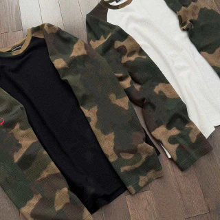 Men's waffle-knit long-sleeve T-shirt · 3