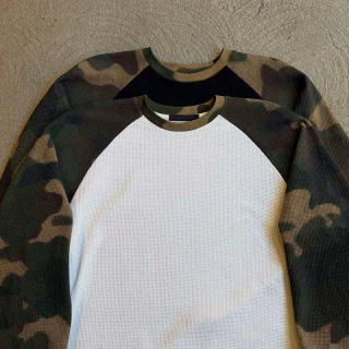 Men's waffle-knit long-sleeve T-shirt · 4