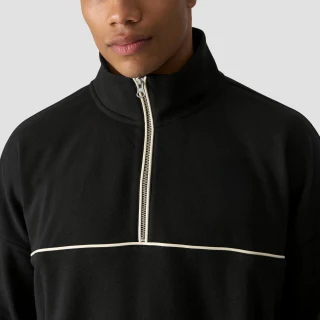 Men's quarter-zip cotton/polyester hoodie · 2