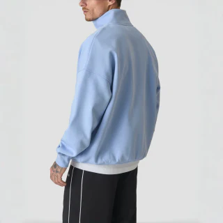 Men's quarter-zip cotton/polyester hoodie · 2