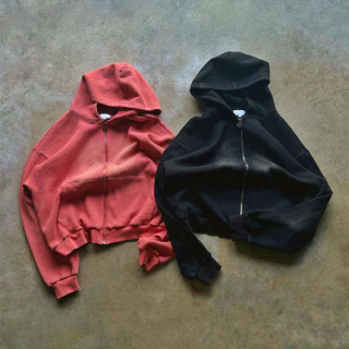 Boxy-Fit-Hoodie für Herren aus schwerer Waffelstrick-Baumwolle · 2