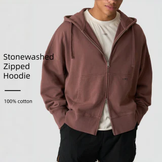Herren-Kapuzenpullover aus Baumwolle in Übergröße · 1