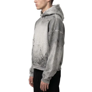 Felpa con cappuccio oversize da uomo in cotone pesante · 2