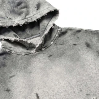 Felpa con cappuccio oversize da uomo in cotone pesante · 3